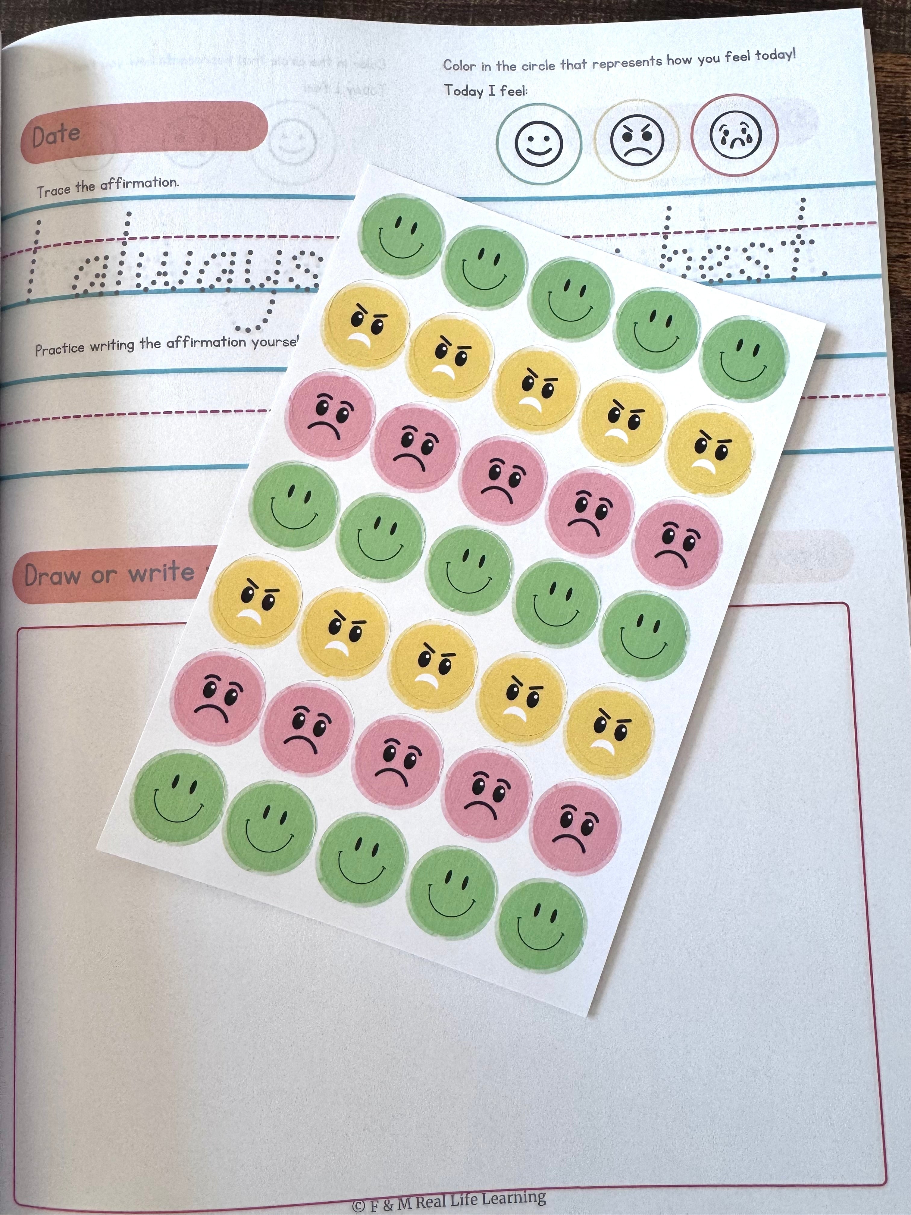 Little Kids Emotion Sticker Sheet